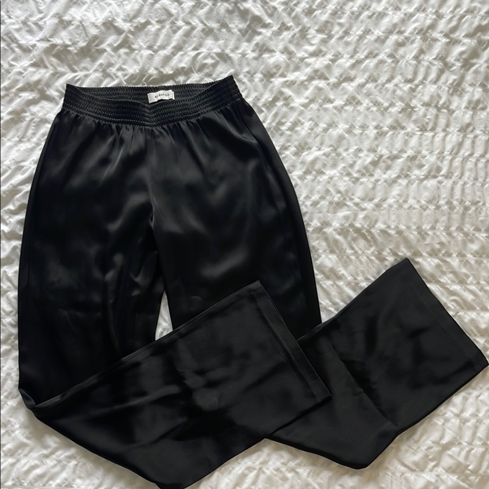 Aritzia Black Satin Pants